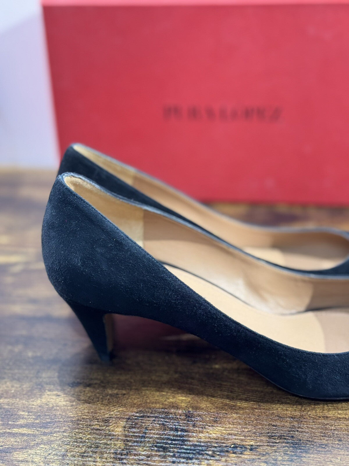 Pura Lopez Decollete’  Donna Pelle Nero  Casual Shoes 38.5