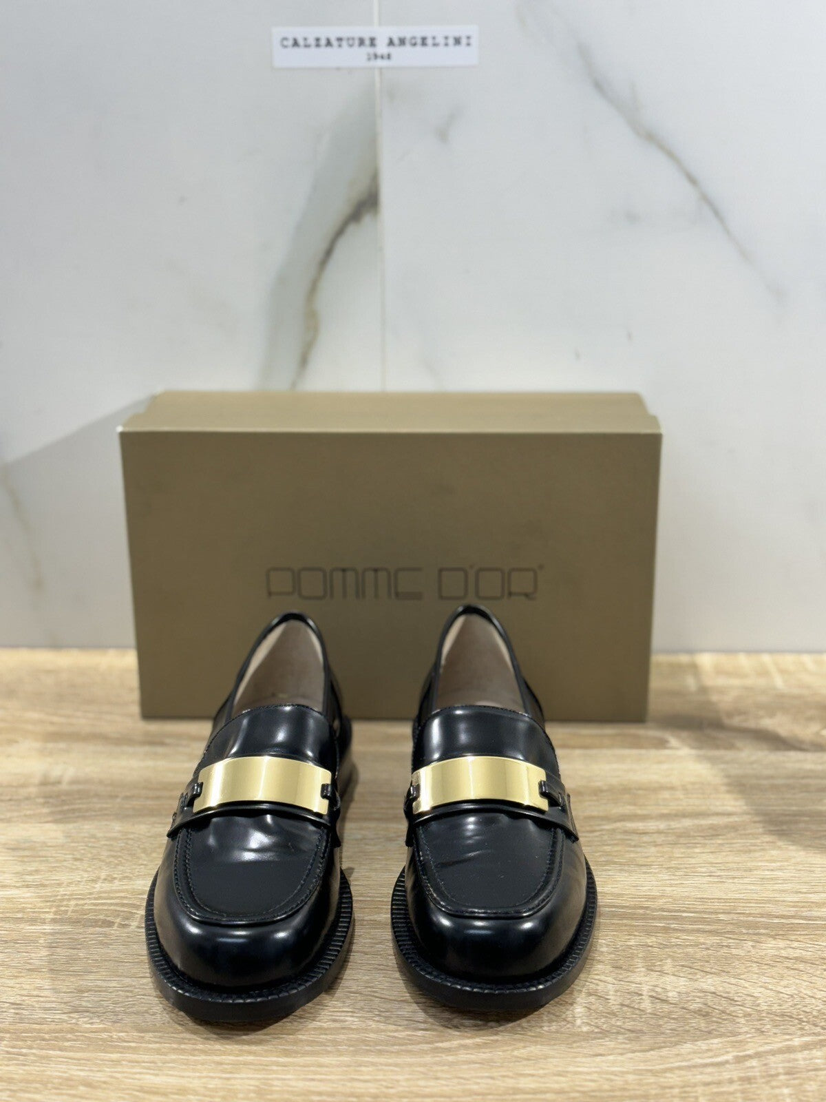 Pomme D’or Mocassino Donna 2080 Pelle Nero Casual Luxury Loafer 39