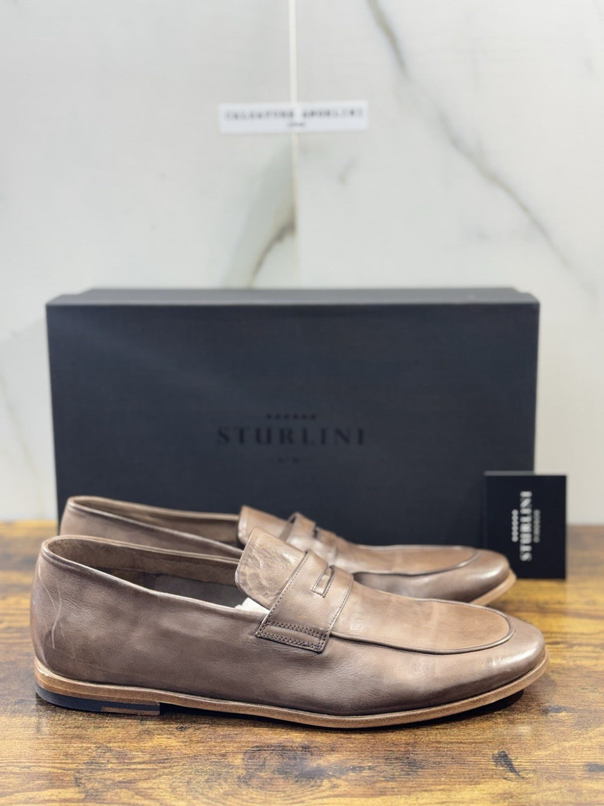 Sturlini Firenze Mocassino  Uomo Pelle Cioco     Luxury Craftmanship Men 43.5
