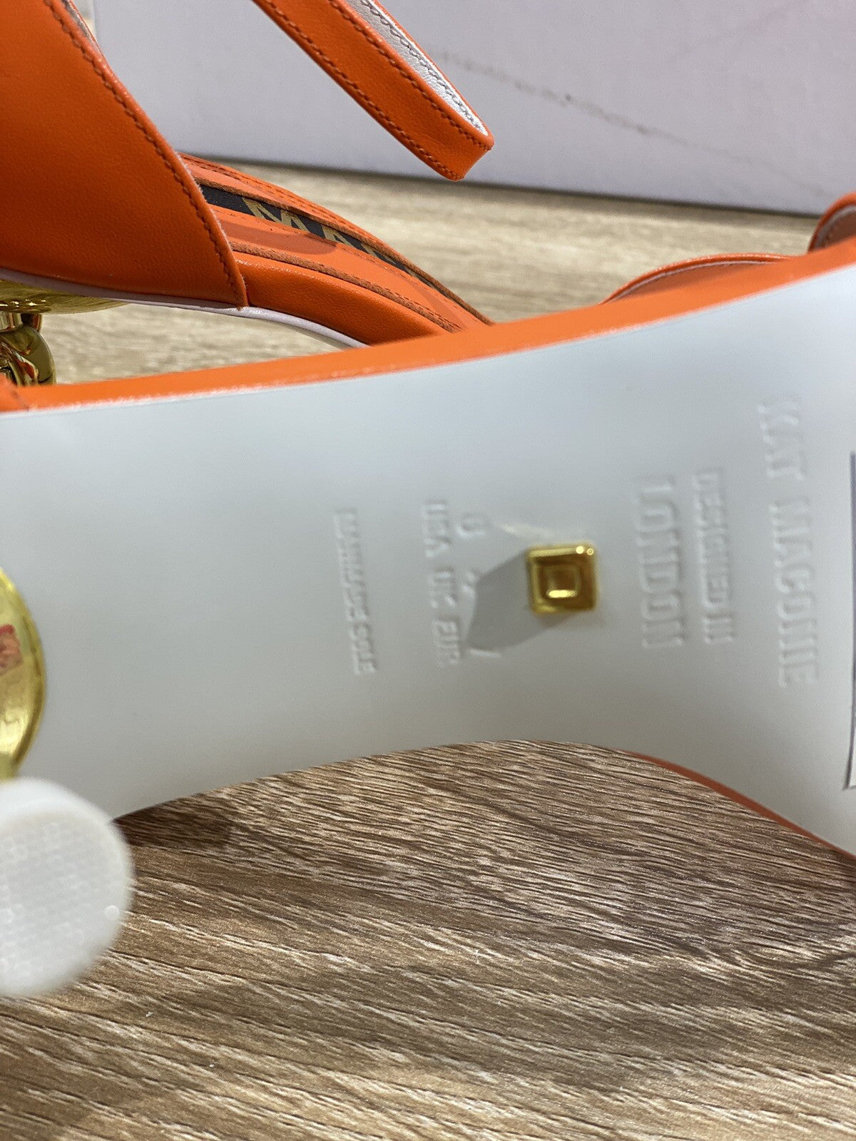 Kat Maconie Sandalo Donna Adela In Pelle Arancio Kat Maconie Scarpa Donna 37