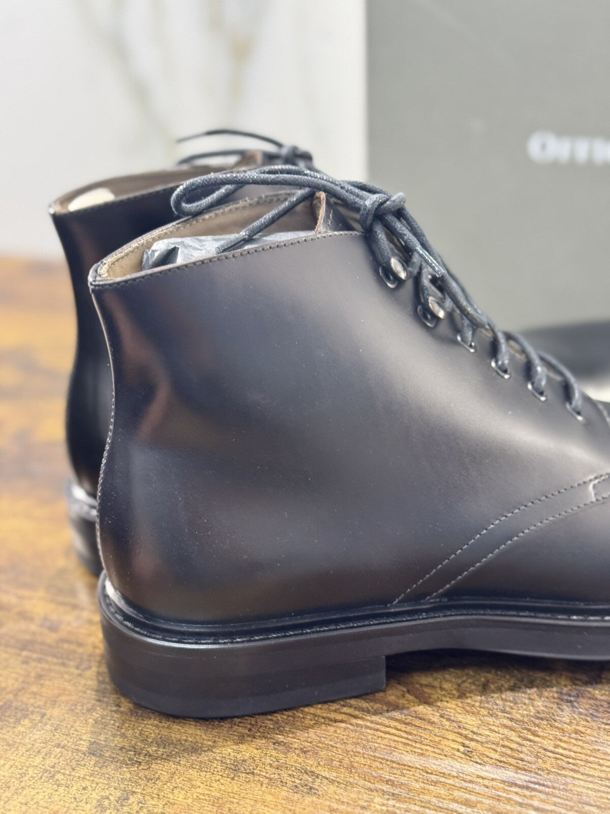 Officine Creative Polacco  Uomo Uniform   Pelle Nera    Luxury Men Boot 42.5
