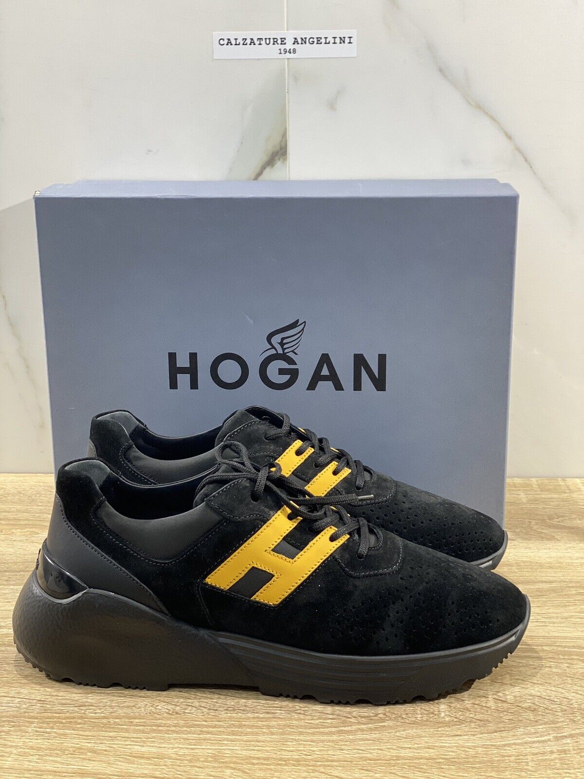 Hogan Active one uomo sneaker pelle Suede Nero Luxury  hogan men sneaker 43.5