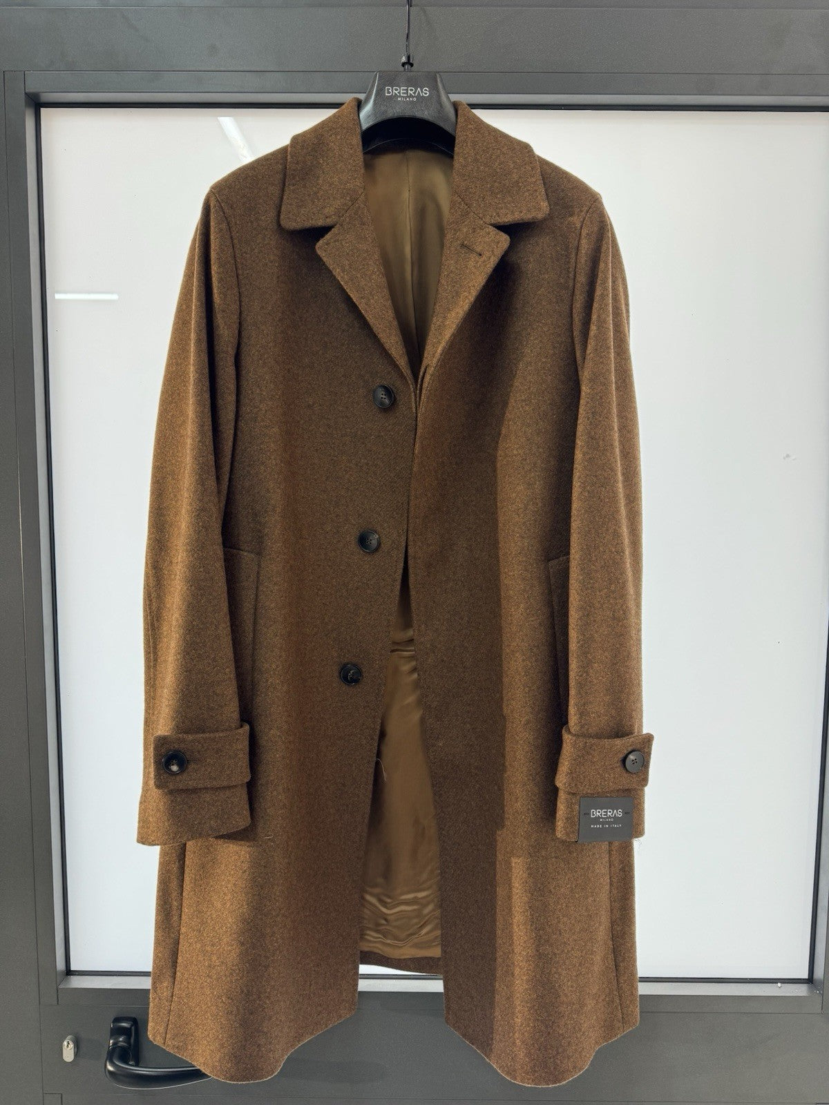 Breras Cappotto Rennes monopetto in pura lana Moro  Uomo 54