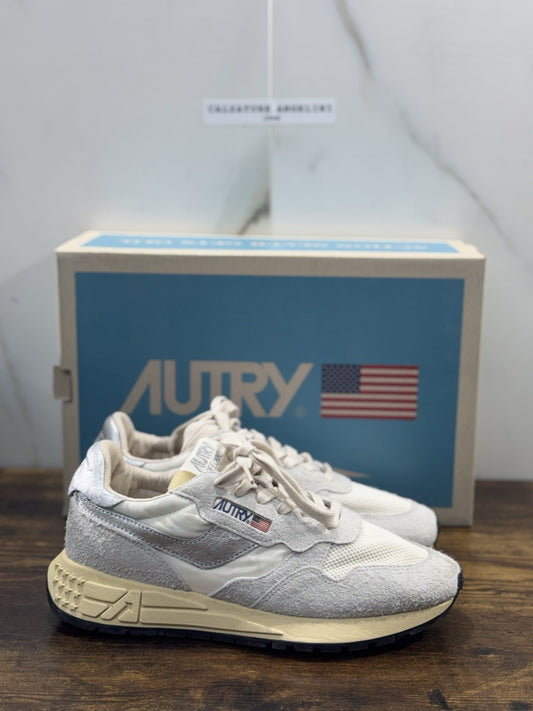 Autry Reelwind  Low Sneaker Suede White Silver    Casual Autry Donna 39