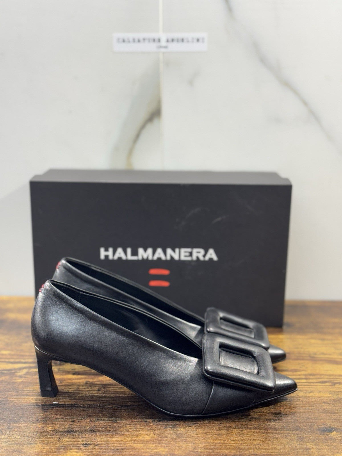 HALMANERA Décolleté  Pelle Nero  Luxury Made In Italy Donna 36