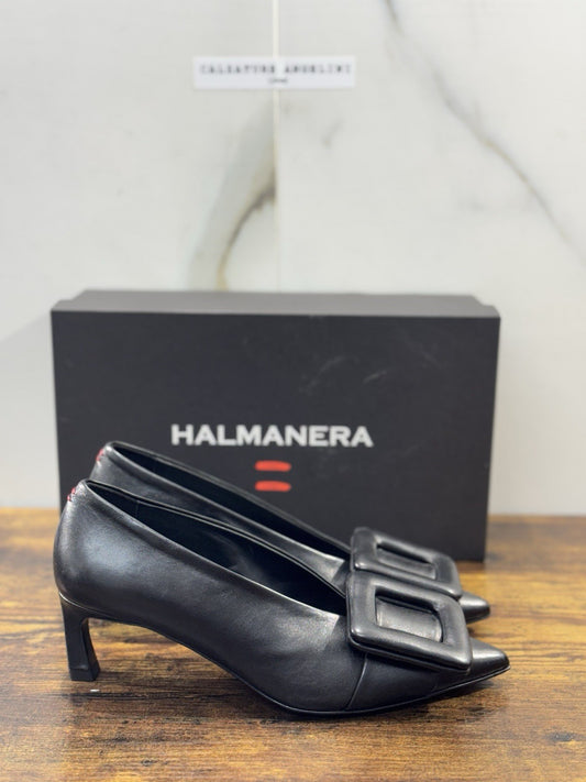 HALMANERA Décolleté  Pelle Nero  Luxury Made In Italy Donna 36