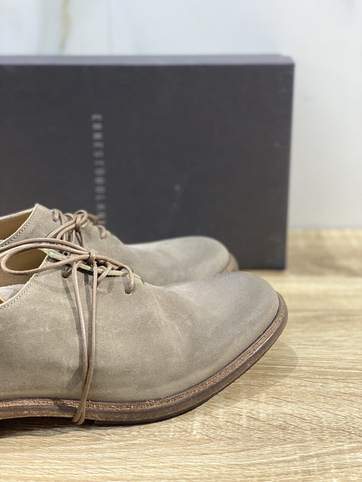 Ernesto Dolani Scarpa  Stringata  Uomo UCLA02   In Pelle Fango Hamdmade 42.5