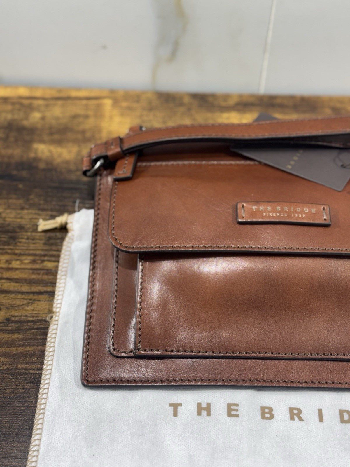 The Bridge Pochette Pelle Cuoio  Da Polso Top Quality The Bridge Uomo