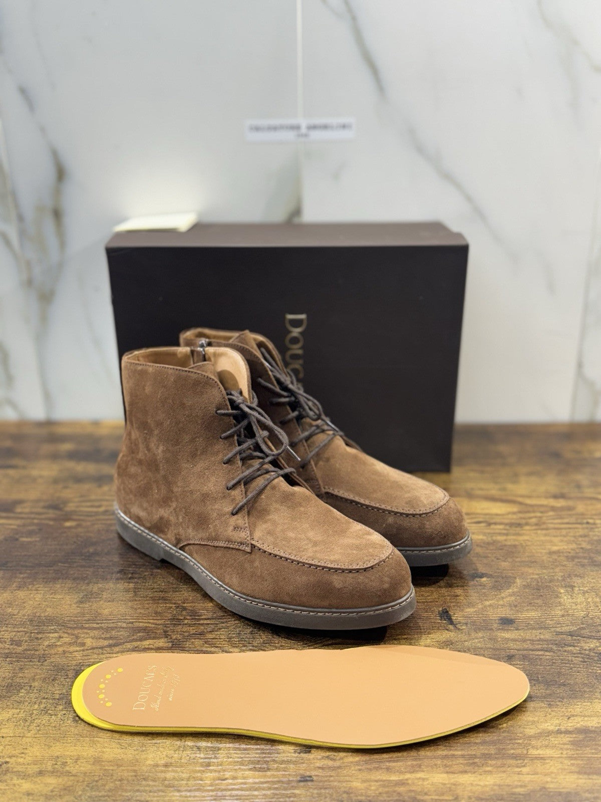 Doucal’s Stivaletto Suede Cuoio Luxury Doucal’s Uomo 45.5
