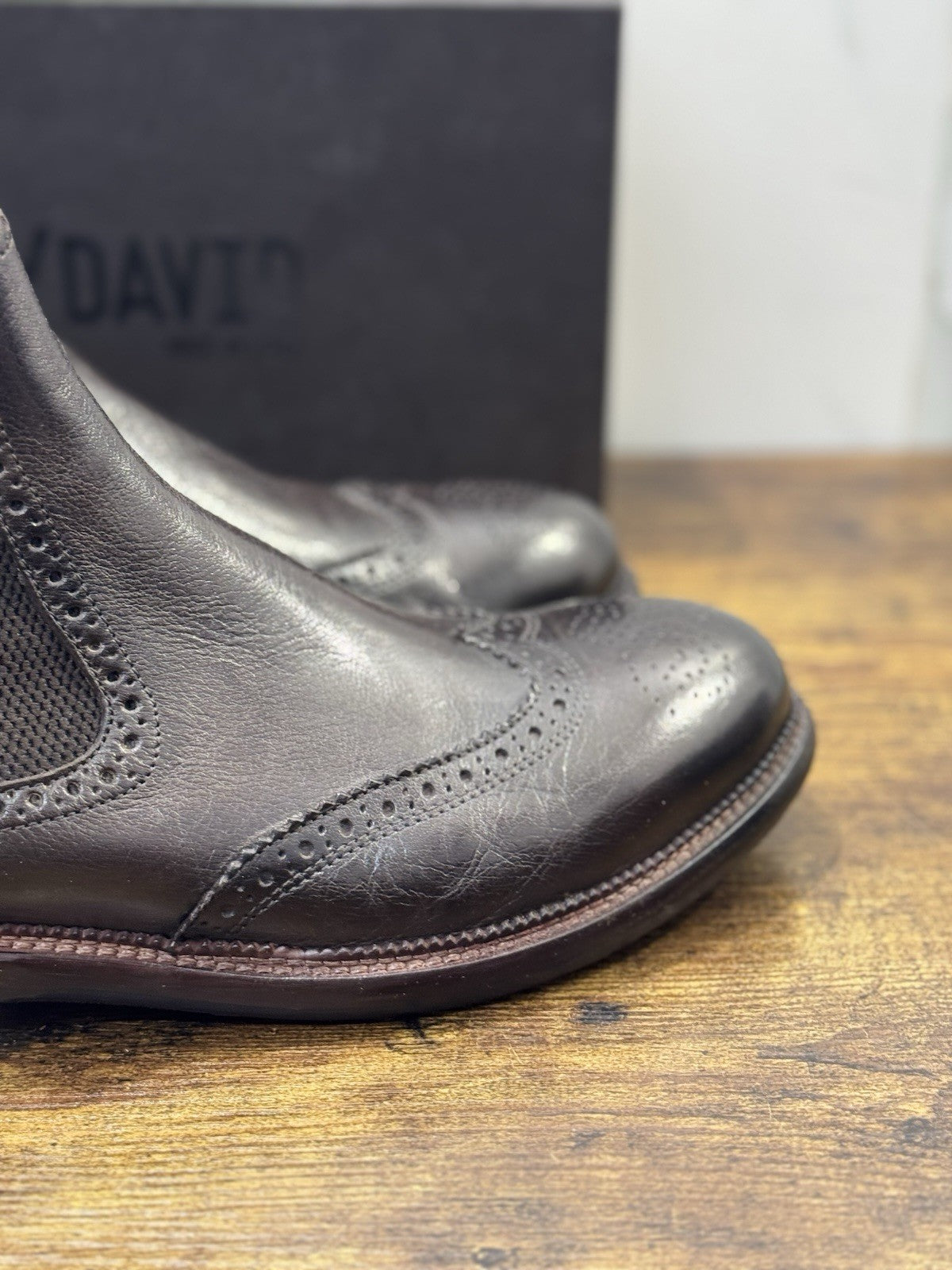 Jp David Chelsea Boot  Pelle Testa Moro 100% Made In Italy Casual 44