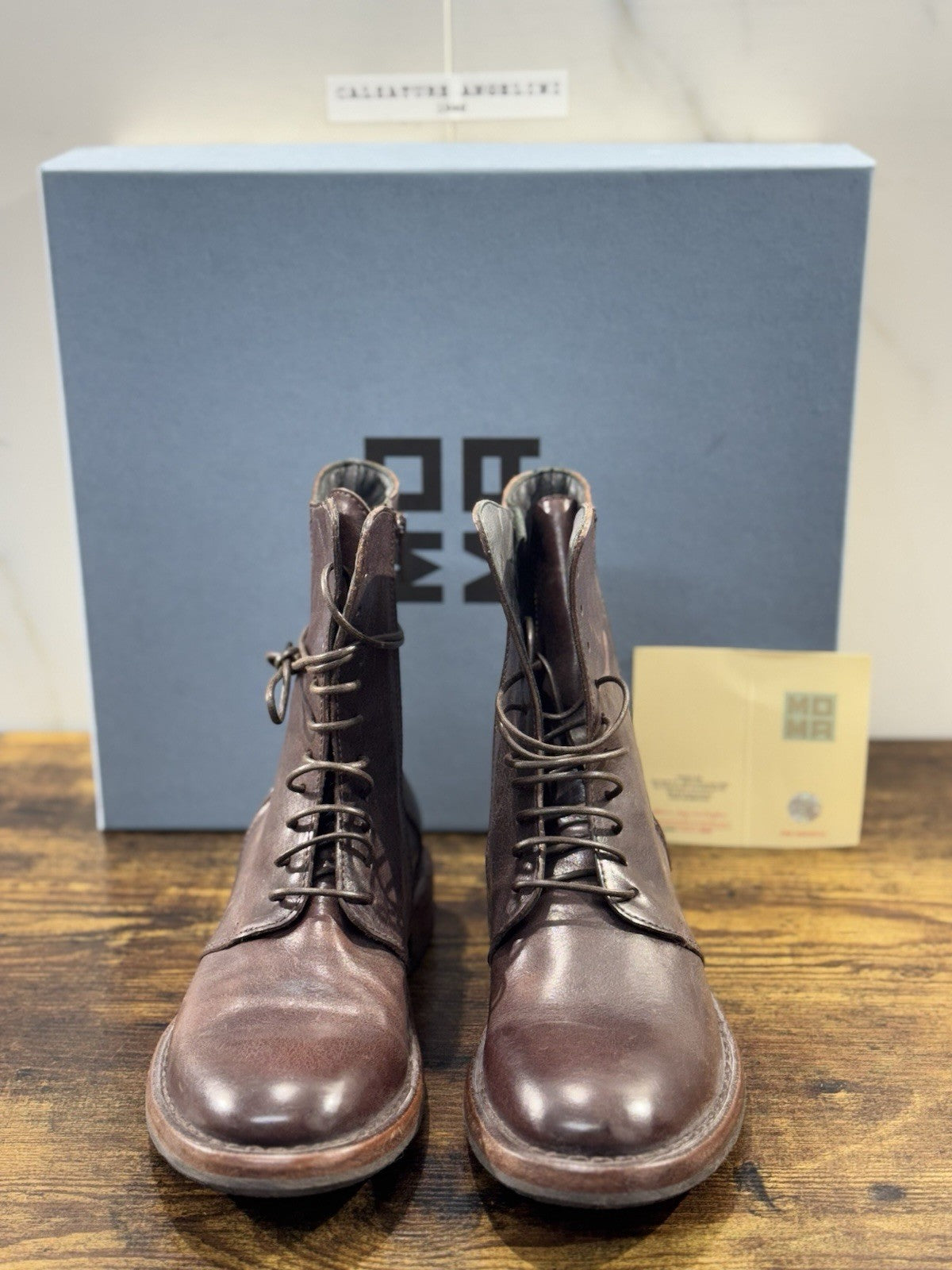 Moma Anfibio  Boot Ebano Fatto A Mano In Italia Luxury Moma Boot Donna 39.5
