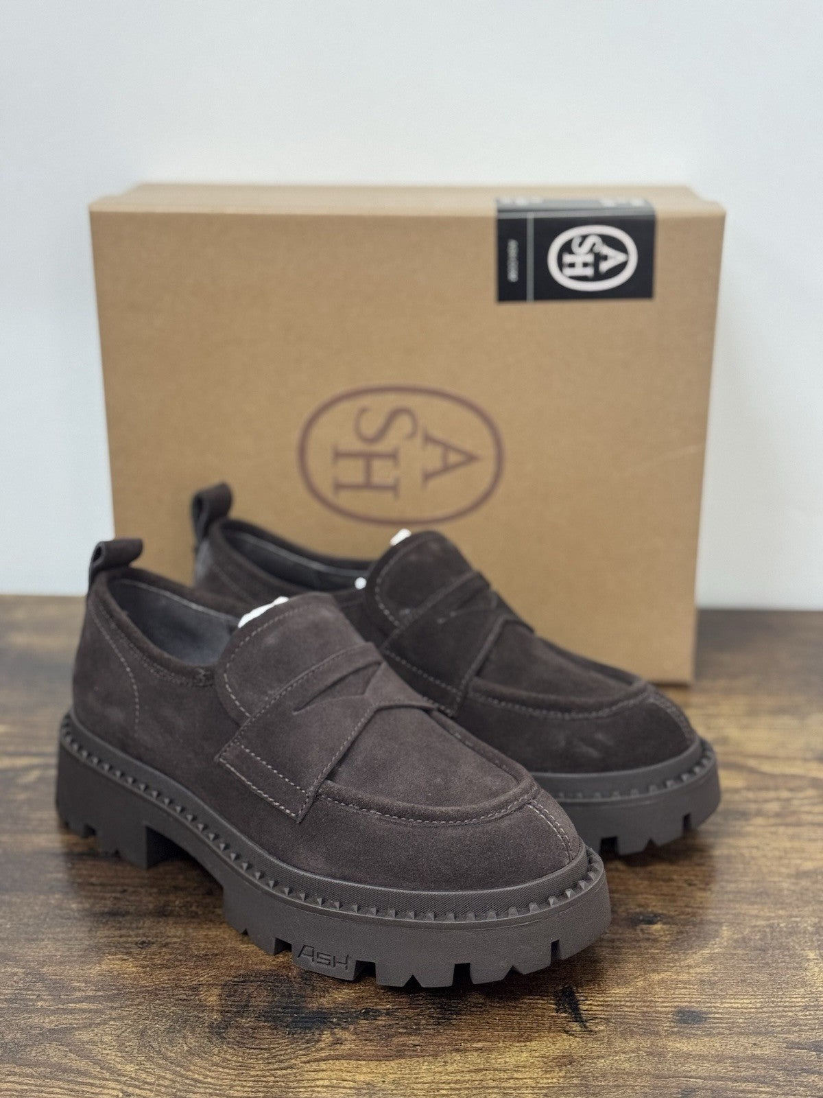 Ash Genial Stud Mocassino Suede Marrone Casual Ash Donna 39
