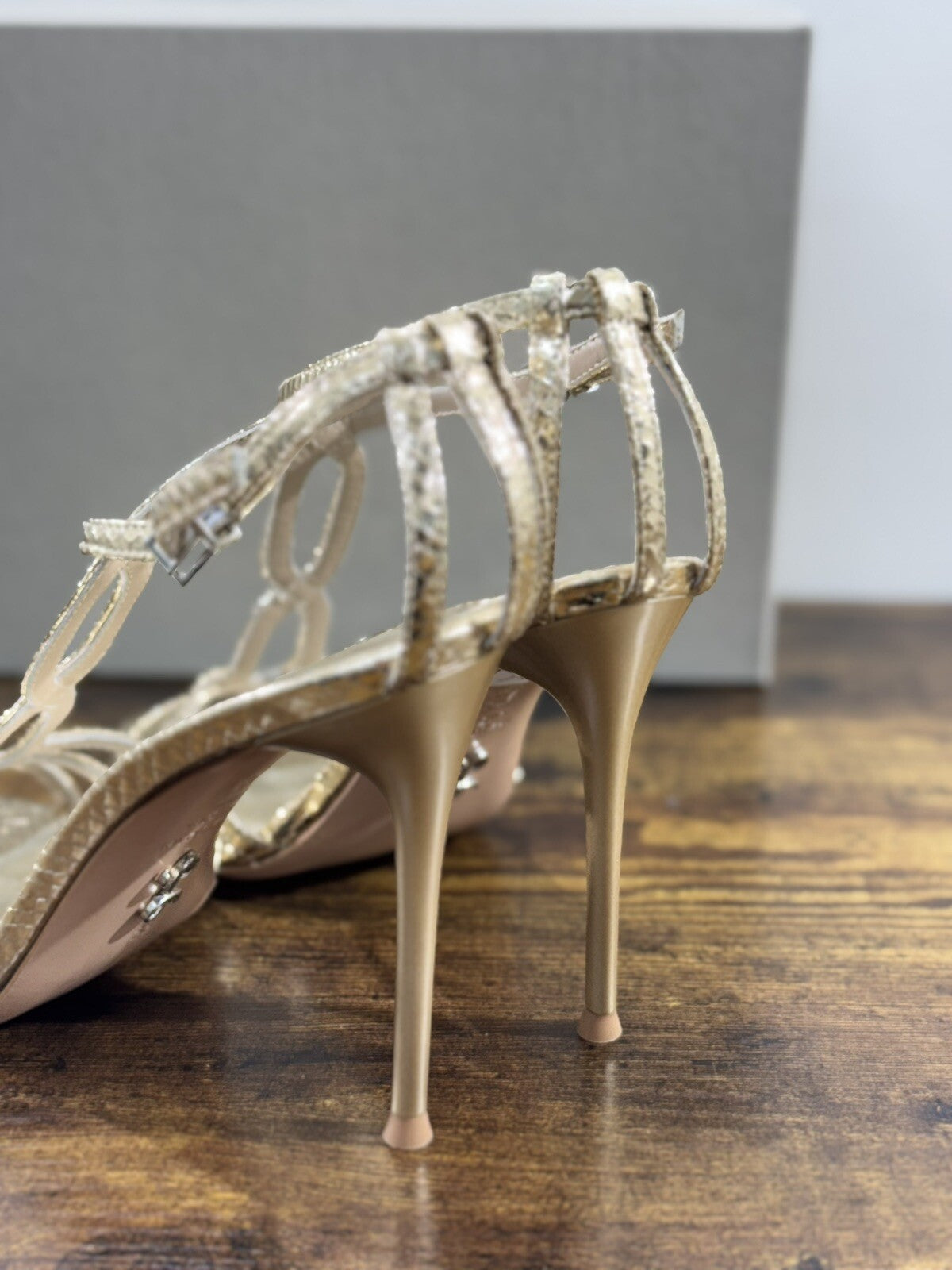 Sergio Levantesi Sandalo  Donna Raissa   Pelle Platin     Luxury Woman Sandal 38