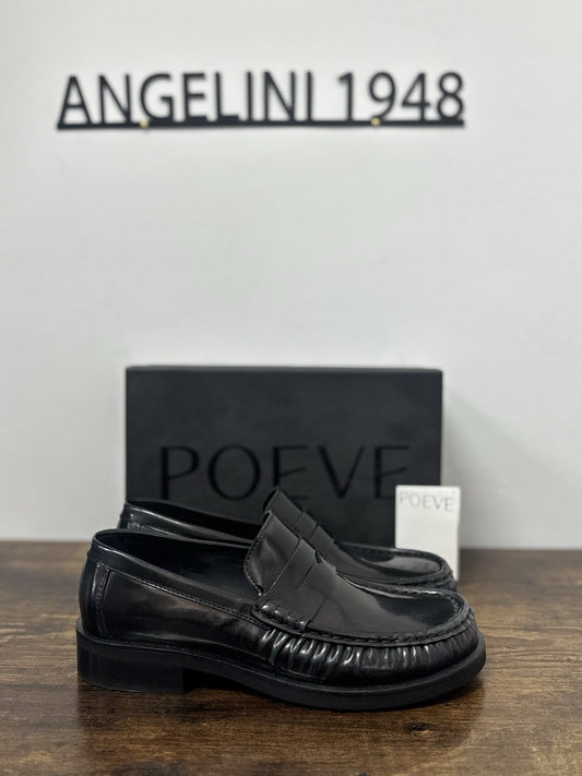 Poeve Mocassino Pelle Nero Causal Donna 36