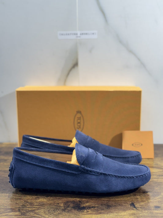 Tod’s Mocassino Uomo Icon Driver Gommino Suede Blu Luxury Tod’s 41