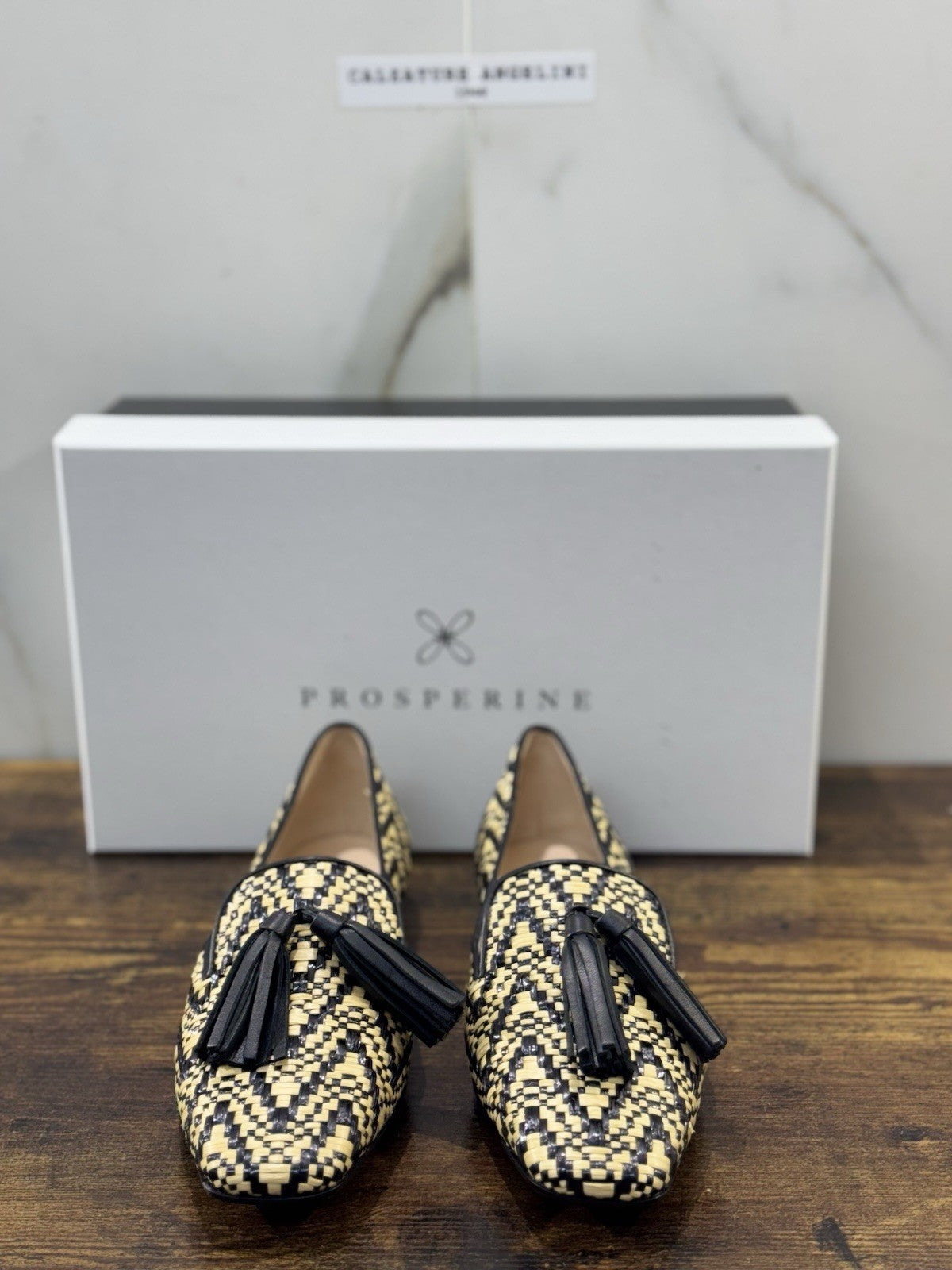 Prosperine Ballerina  Pelle Nero Beige Con Tacco Causal Donna 37