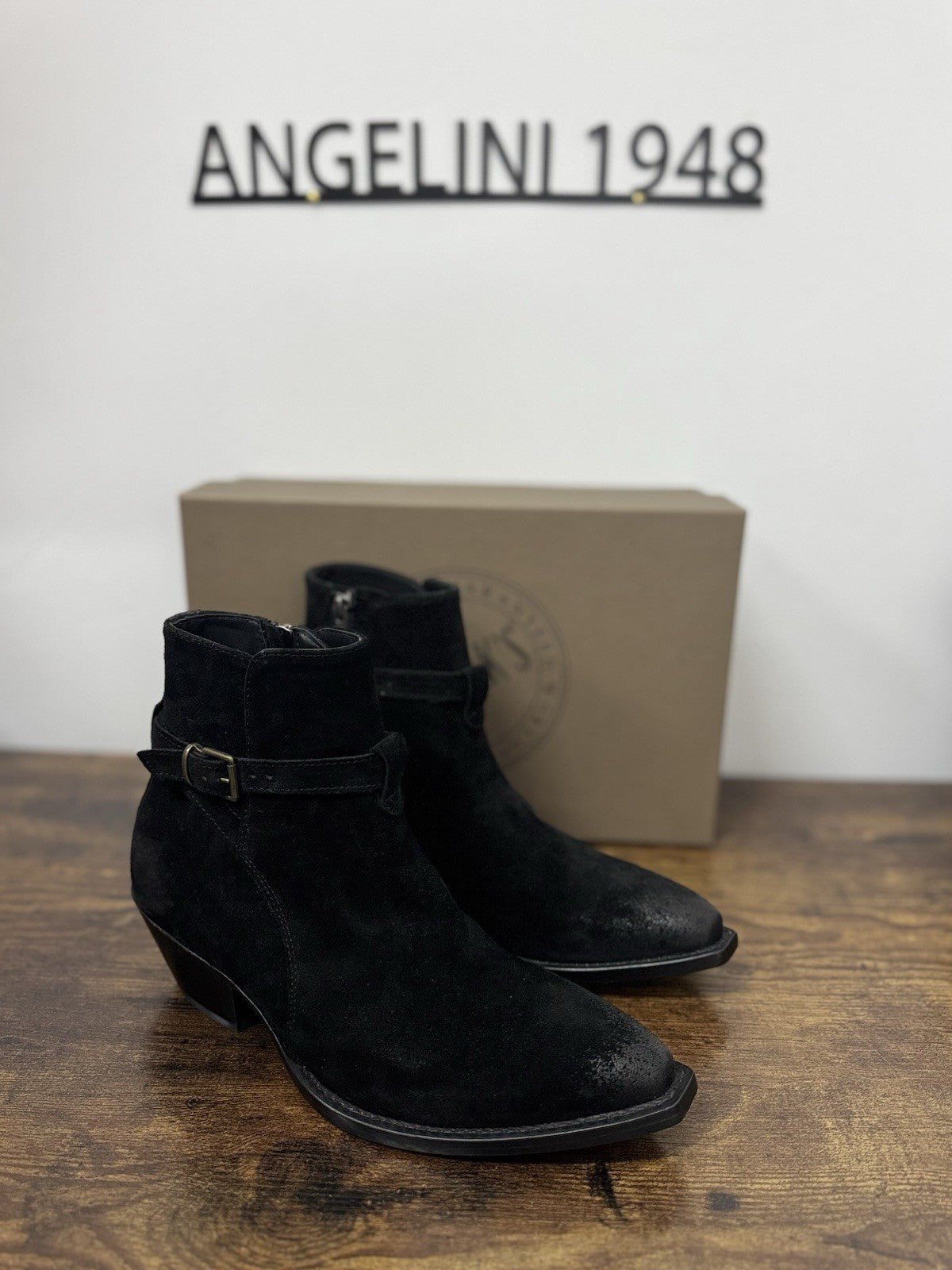 Pawelk’s Texano Suede Nero Casual Boot Uomo 42