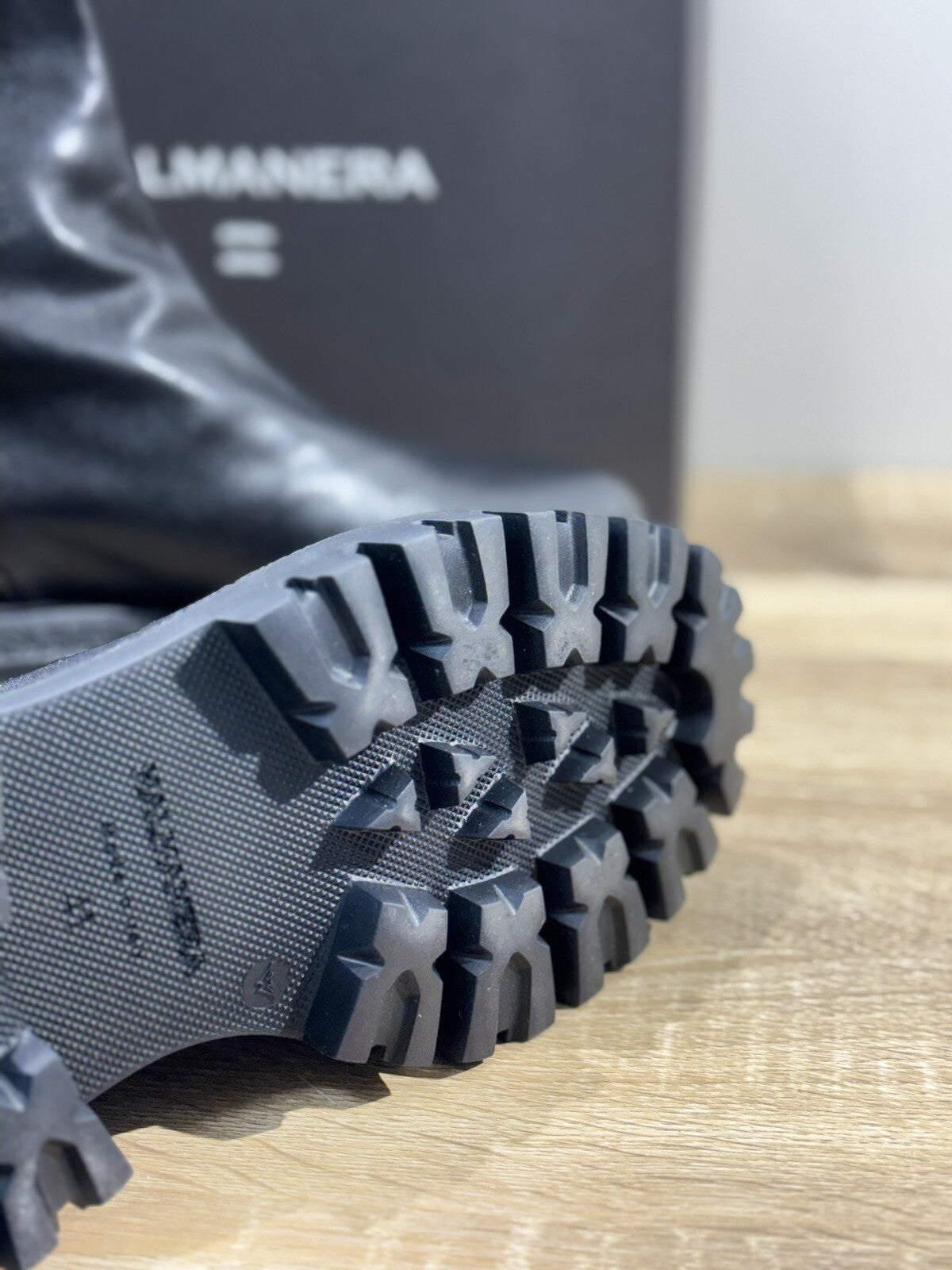HALMANERA Biker Donna Rama Pelle Nera Extra Light Casual Handmade Boot 41