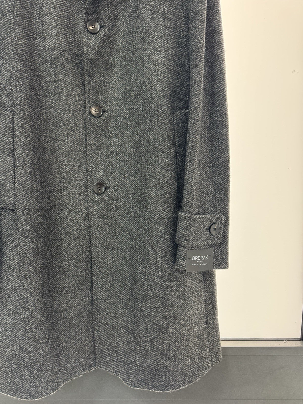 Breras Cappotto Rennes monopetto in pura lana Grey   Uomo 50