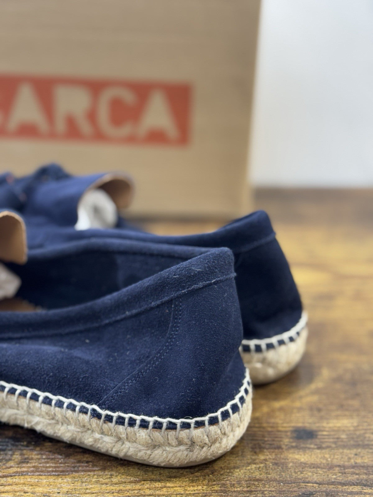 Abarca Espadrilles Suede Blu Casual Uomo 45