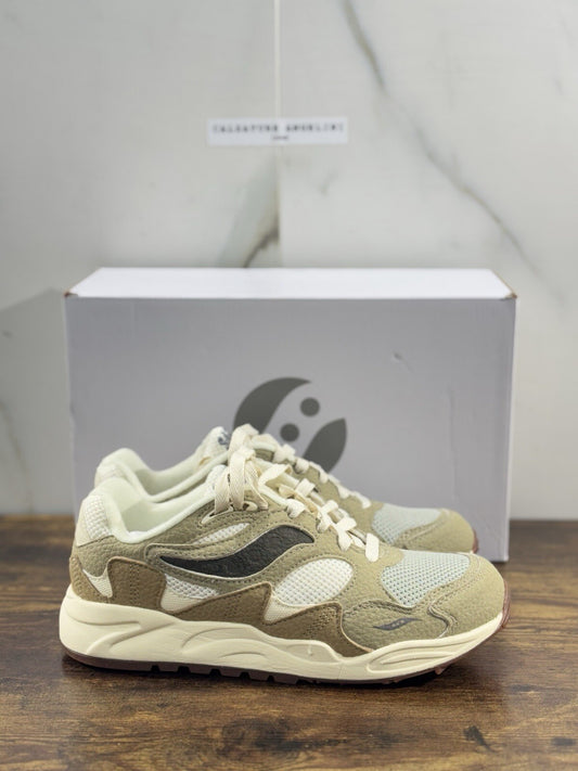 Saucony Grid Shadow 2 Sneaker Uomo Sand Pelle Casual Saucony 40.5