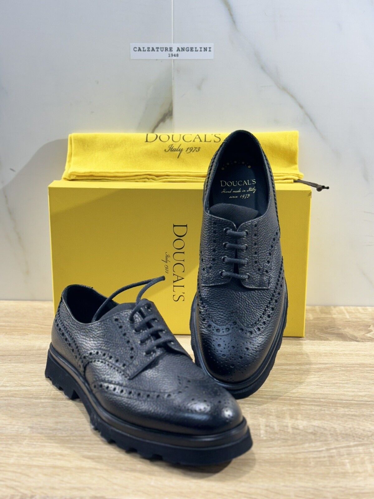 Doucal’s Stringata  Uomo Elen  Pelle Nero Luxury Men Doucal’s Shoes 43