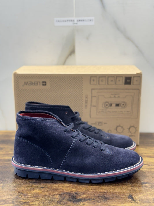 Lerews Polacchino Suede Blu Casual Boot Uomo 40