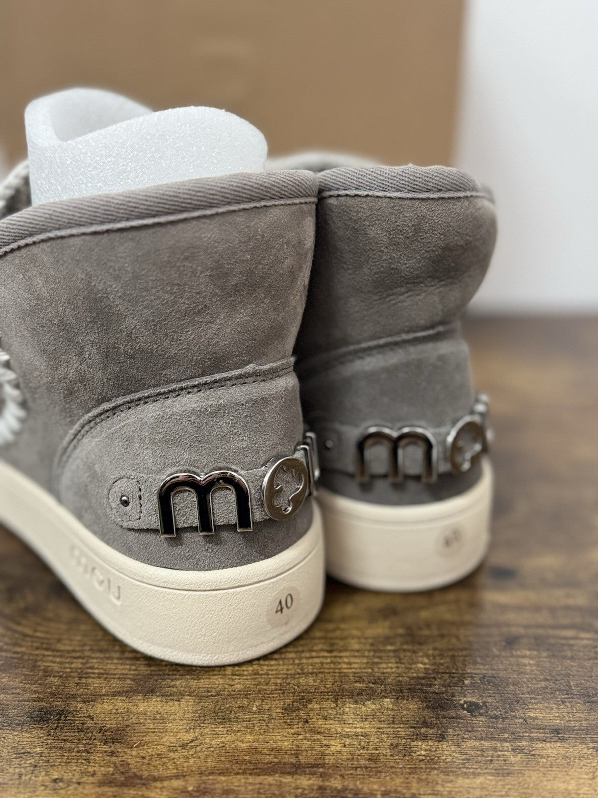 Mou New Eskimo Sneaker Suede Grey Casual Mou Boot Donna 39