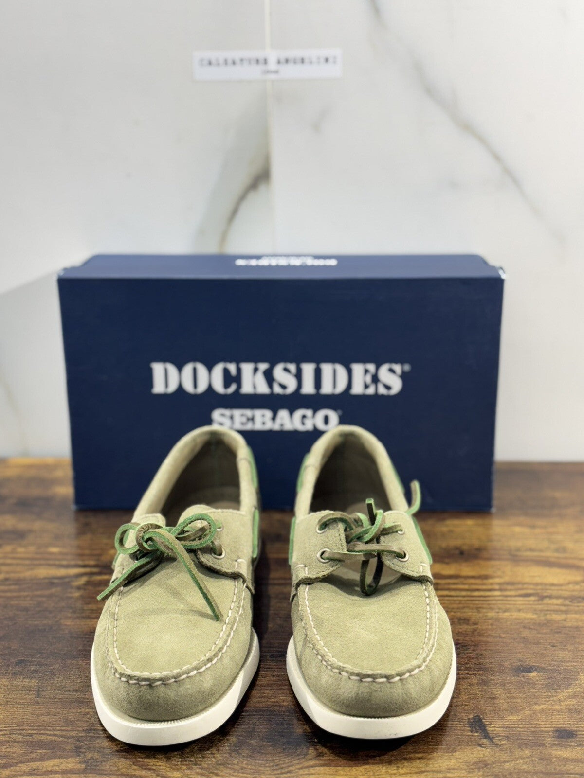 Sebago Docksides Portland Suede Militare Scarpa Da Barca Uomo Sebago 41