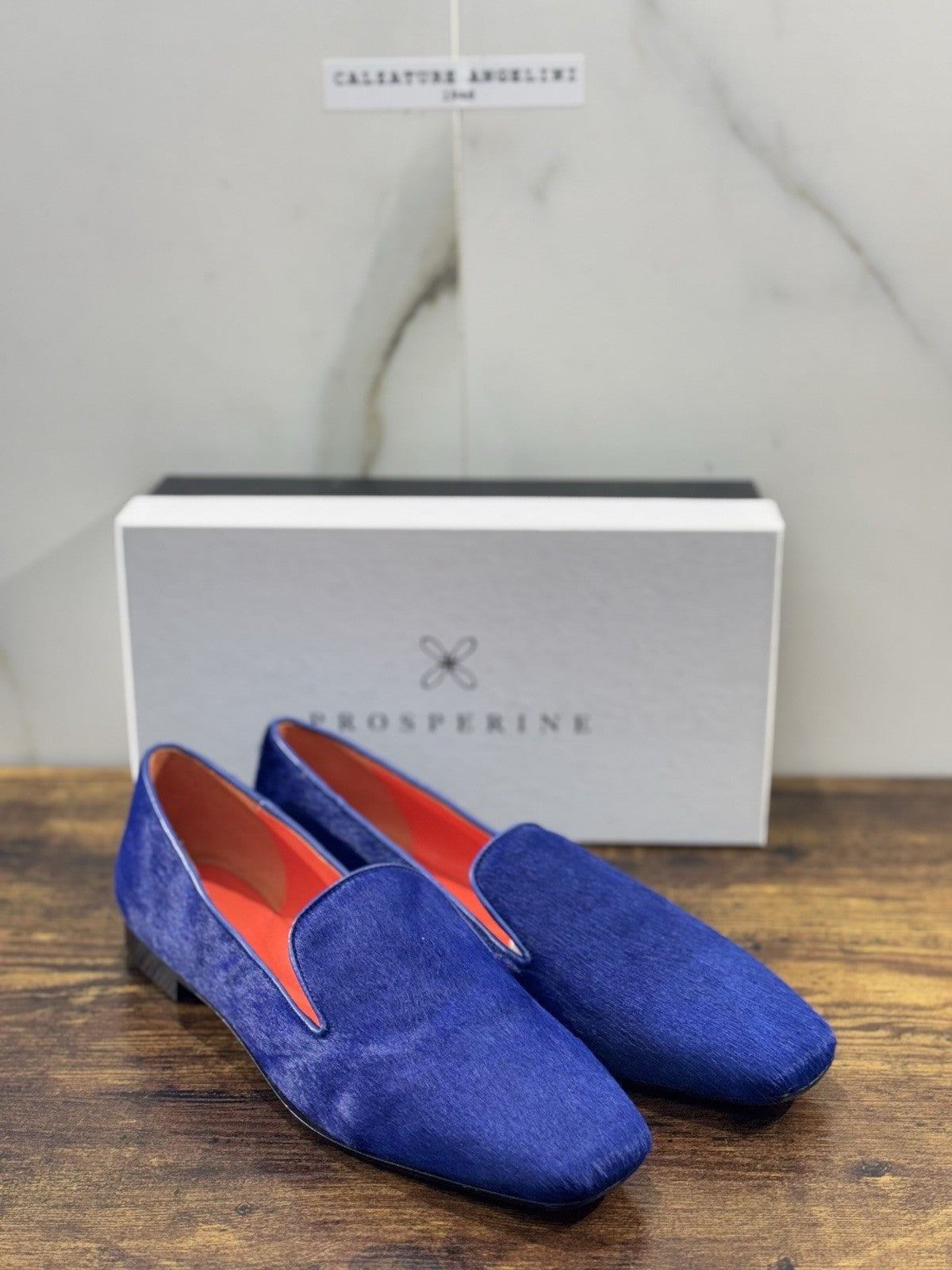 Prosperine mocassino donna in Cavallino      luxury made in italy 41 Bluette