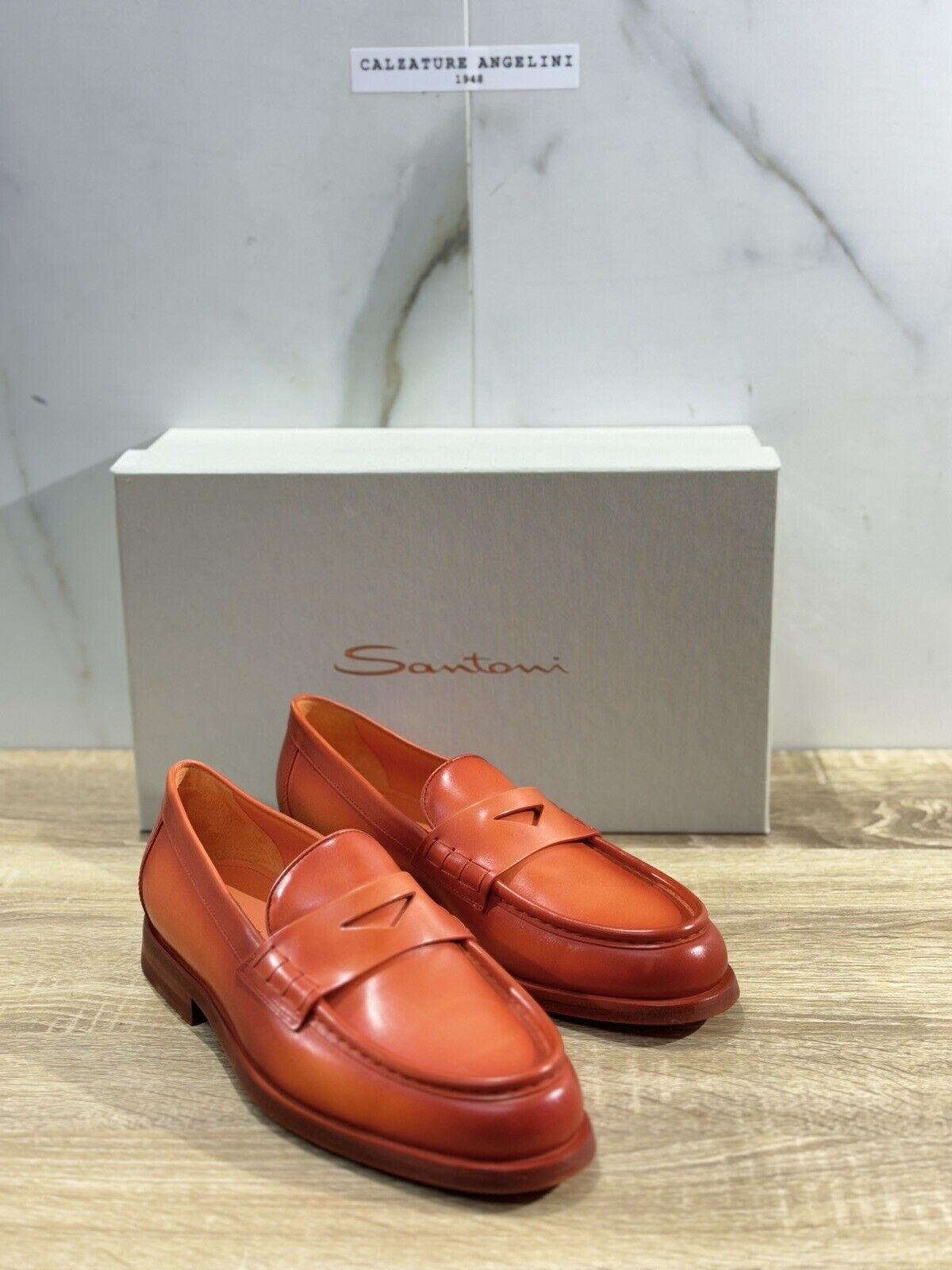 Santoni Mocassino Donna  Pelle Arancio Icon Luxury Woman Santoni 39