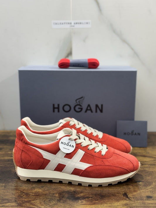 Hogan H671  Sneaker Pelle Suede Rossi      Hogan Scarpe Donna 39.5