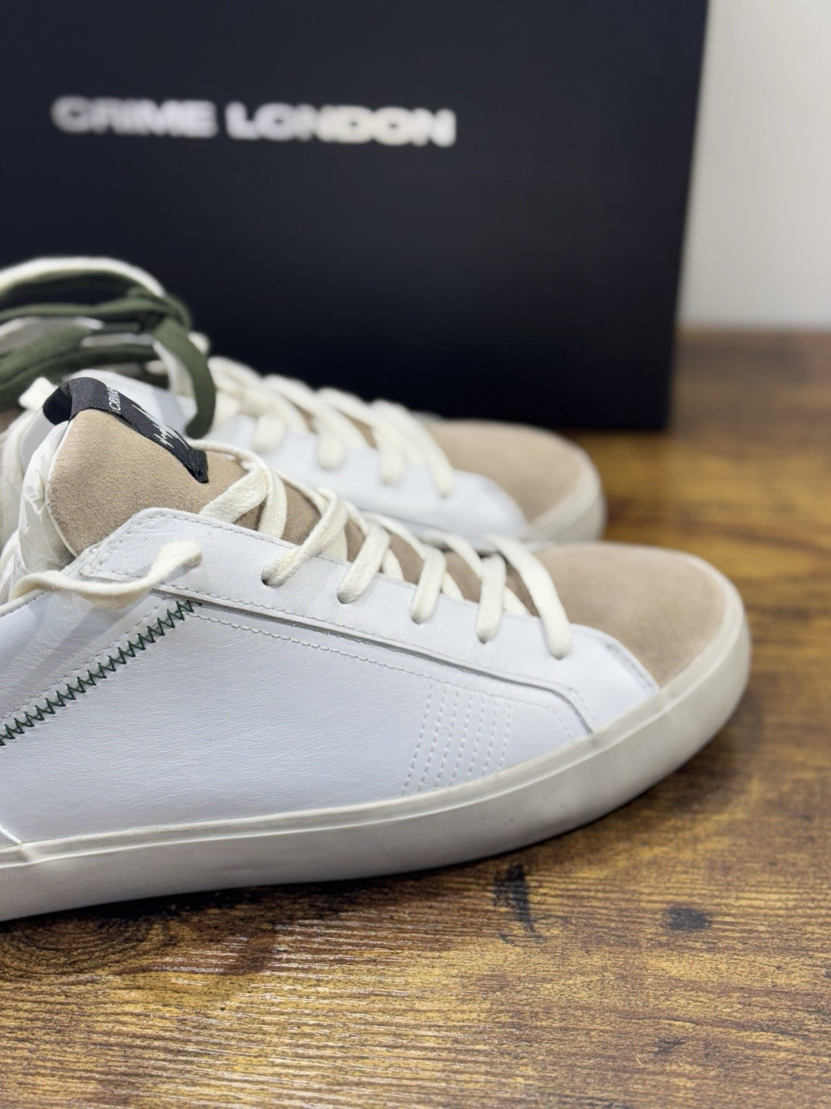 Crime London Sneaker Uomo Low Top Distressed       Pelle  Casual Men Shoes 44