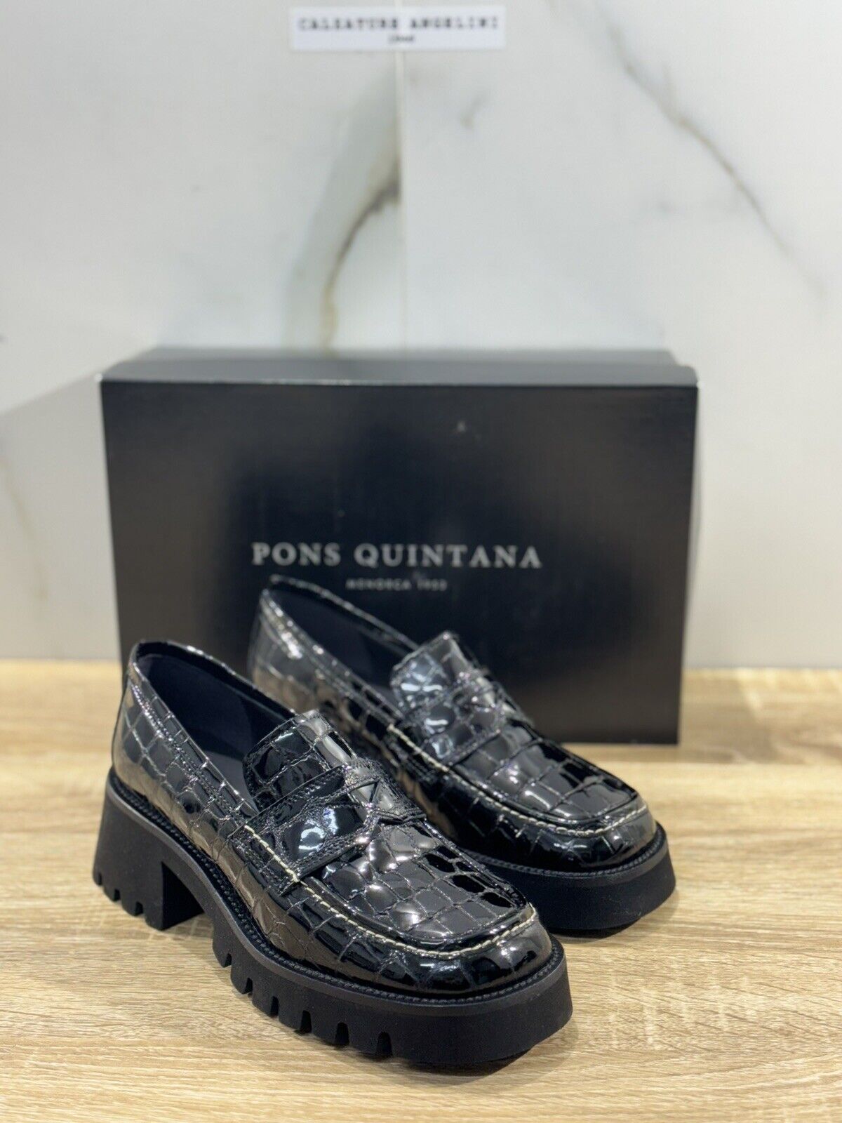 Pons Quintana Mocassino Donna Pelle Nero Extra Light Casual Loafer 39