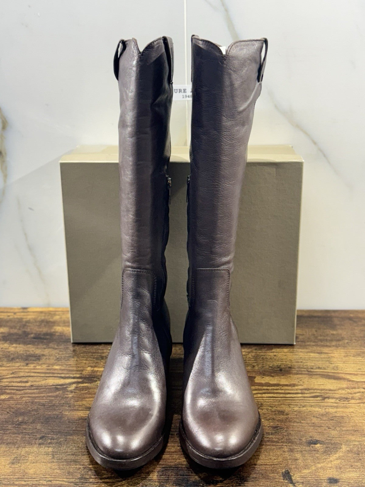 Duccio Del Duca Stivale  Pelle Espresso  Made In Italy Donna 37.5