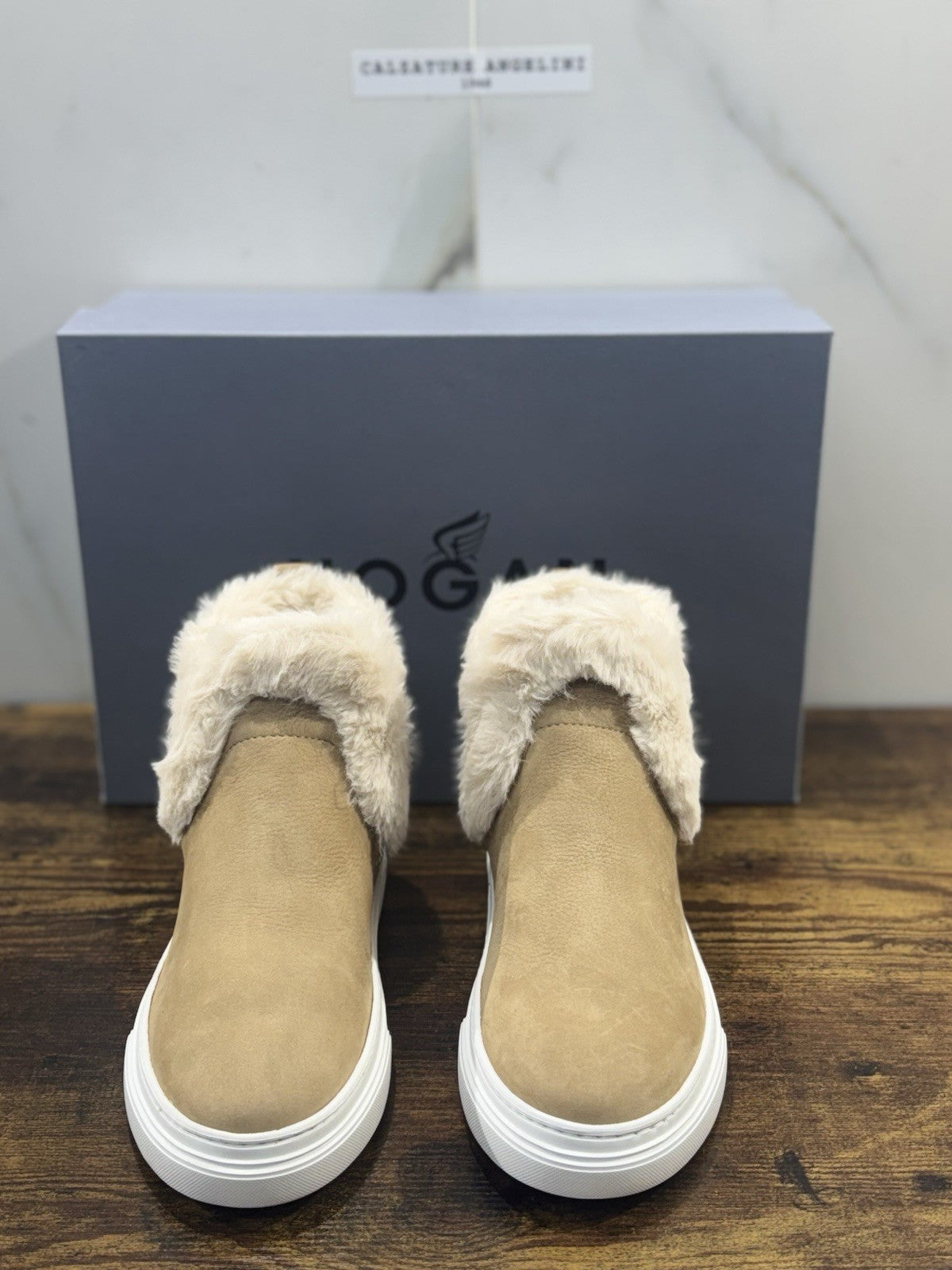 Hogan H366 Stivaletto Winter Feeling Pelle Nabuk Beige  Casual Hogan Donna 38