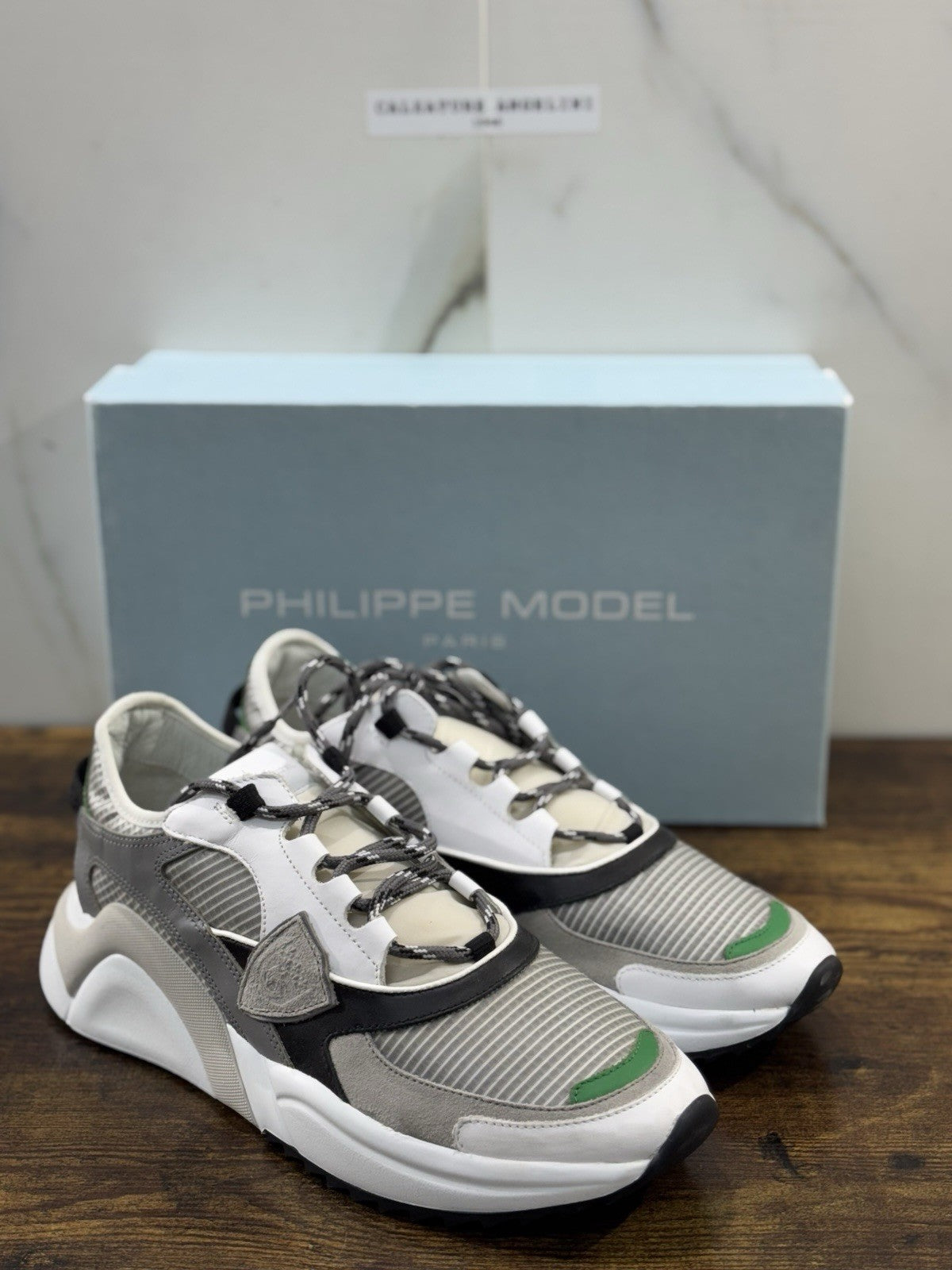 Philippe Model  Ezel  Sneaker Pelle Bianca   Casual Uomo 43
