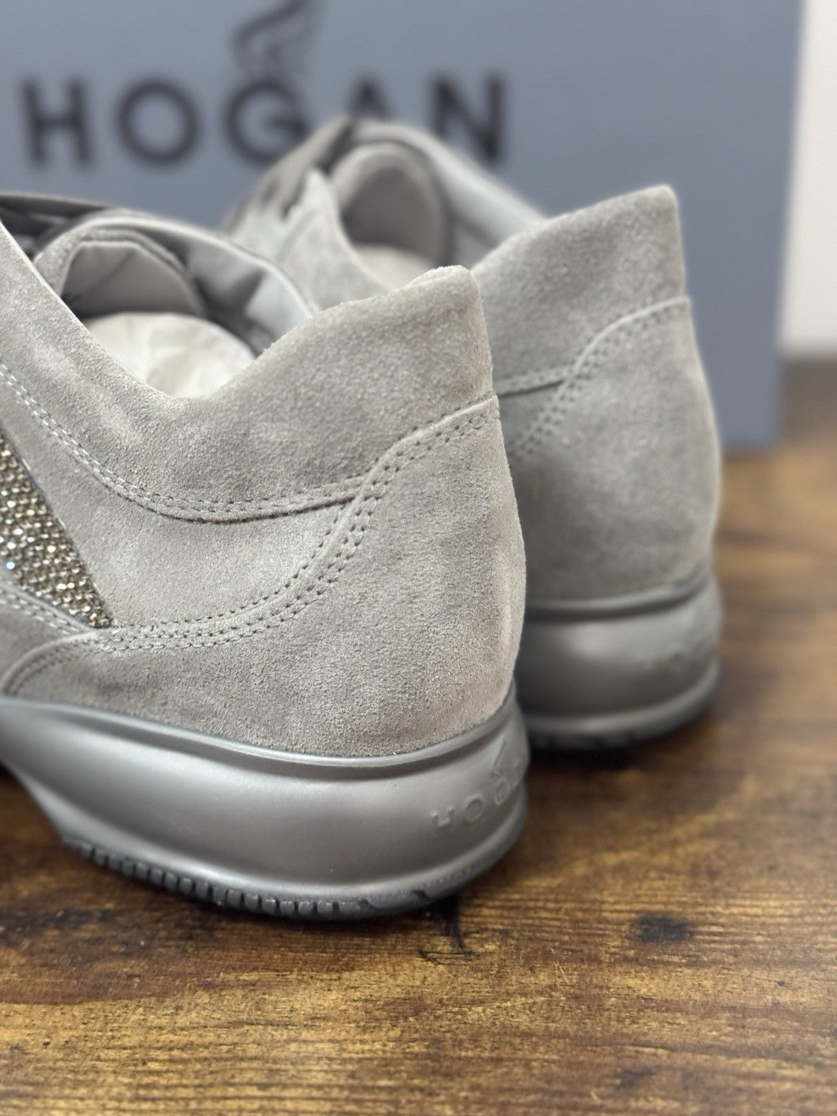 Hogan Interactive Pelle Suede Fumo H Strass Icon     Casual Hogan Donna 39