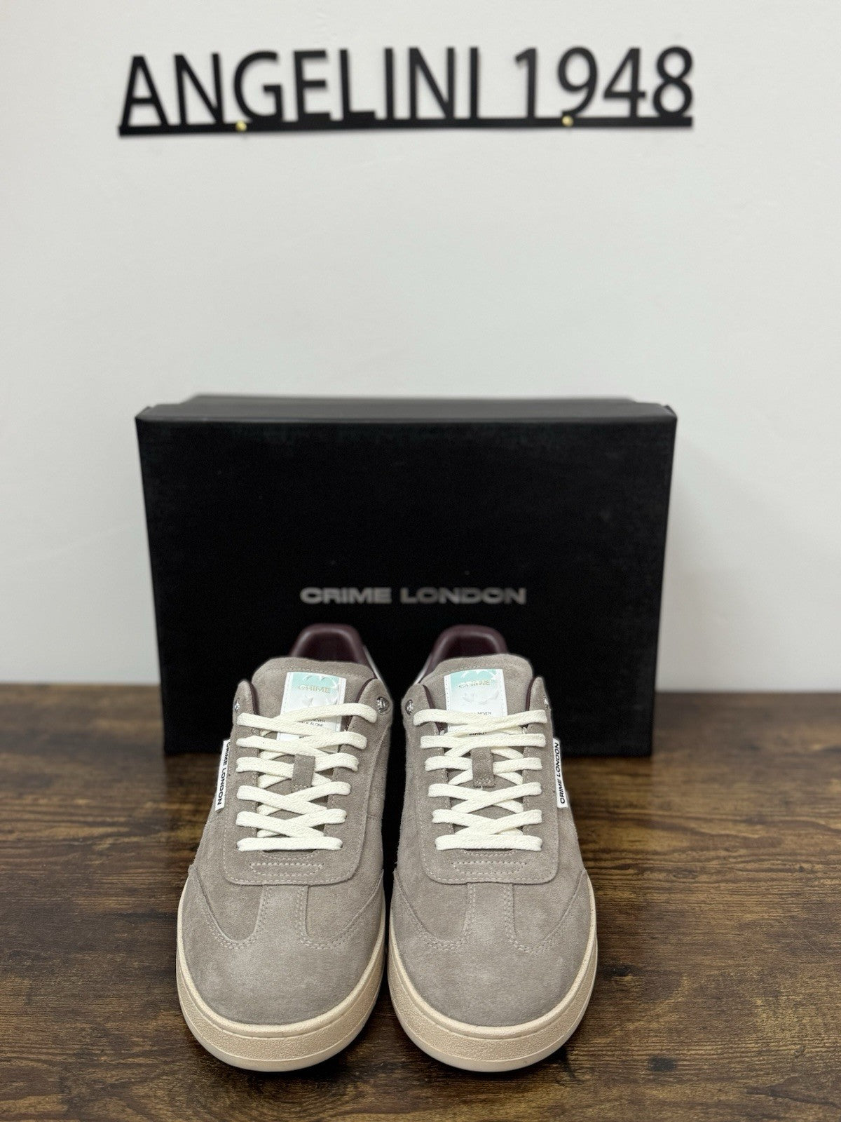 Crime London Sneaker Wembley Suede Grey Casual Uomo 42