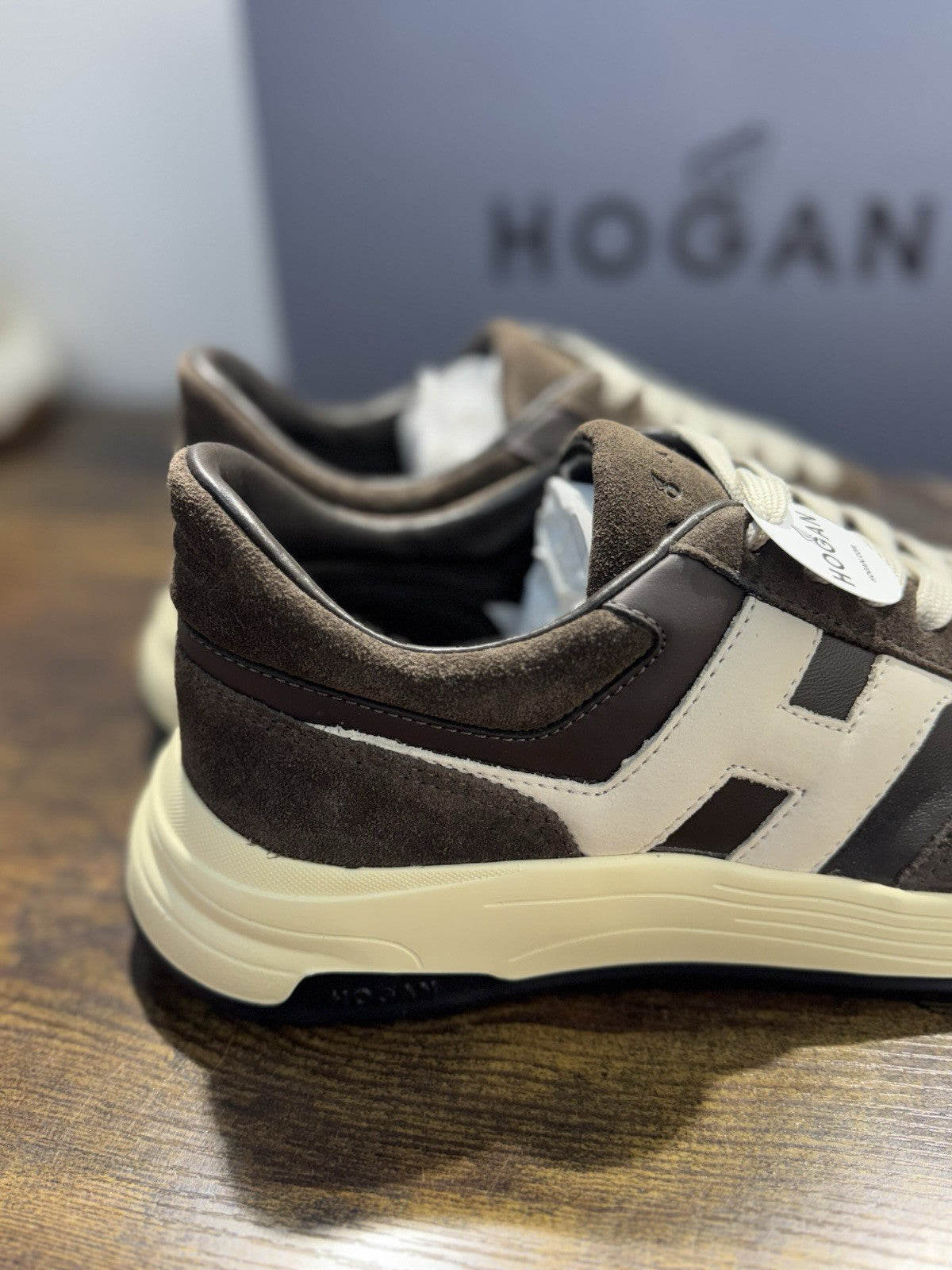 Hogan Hyperlight Sneaker Suede Brown    Memory Foam Causal Hogan Uomo 40