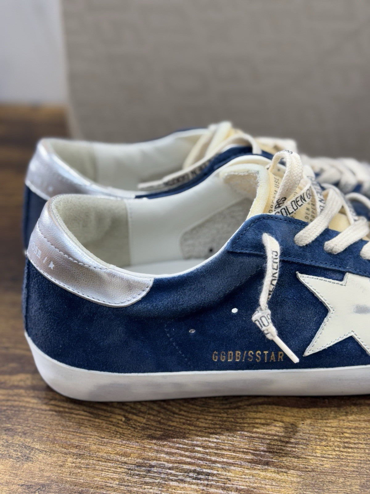 Golden Goose Superstar Suede Blu  Luxury Sneaker Uomo 44