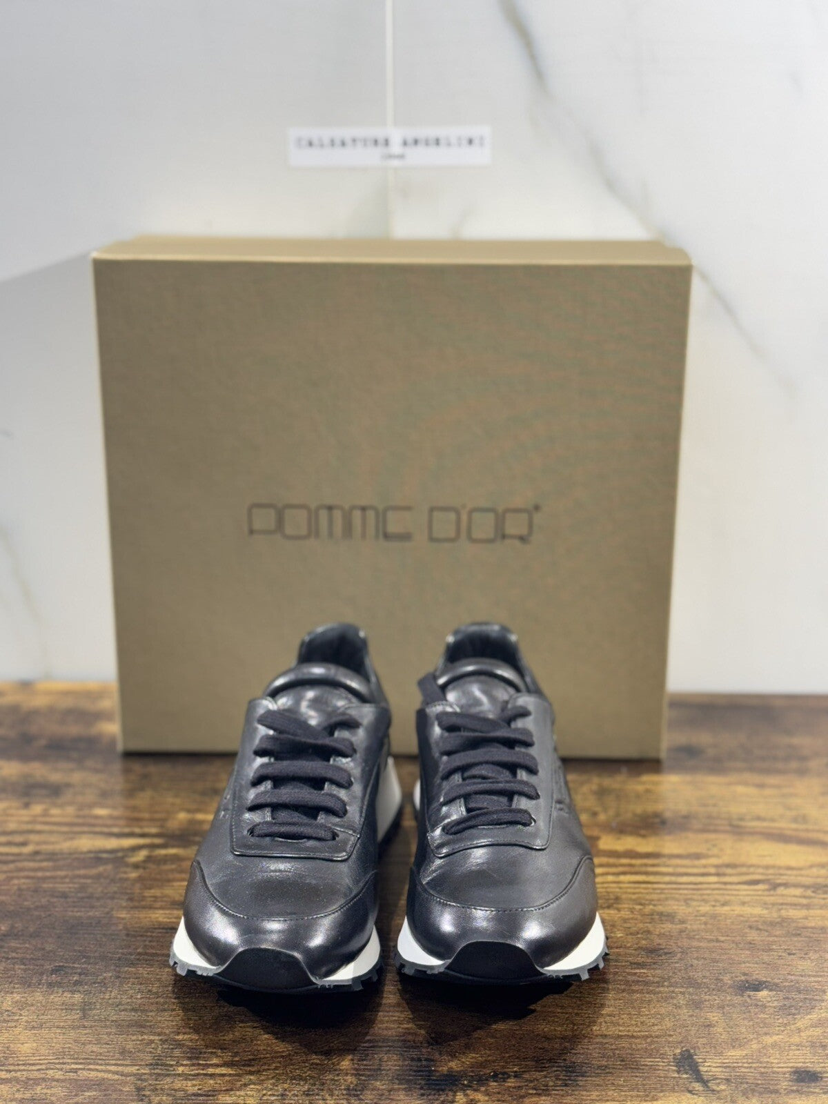 Pomme D’ Or Sneaker Donna Pelle Nero  Super Soft Fondo Vibram 41