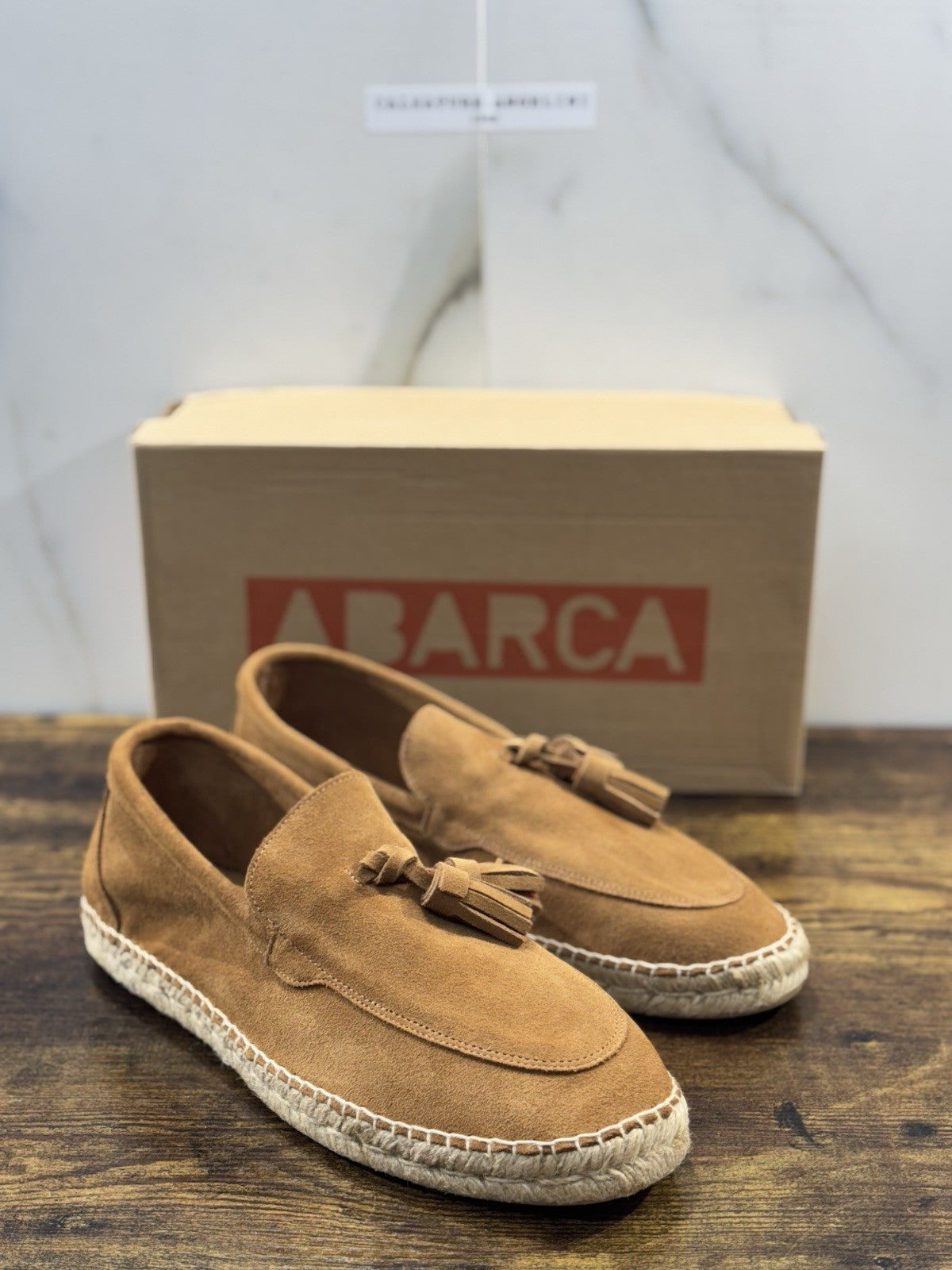 Abarca Espadrilles Suede Cuoio Casual Uomo 45