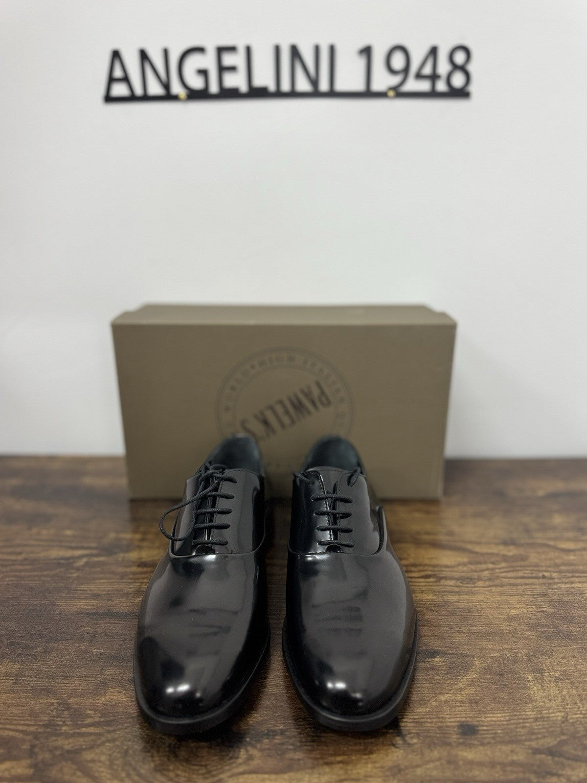 Pawelk’s Stringata Pelle Nera Polish Fondo Cuoio      Casual Uomo 40
