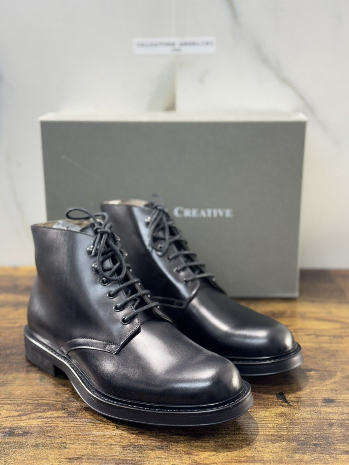 Officine Creative Polacco  Uomo Uniform   Pelle Nera    Luxury Men Boot 42.5