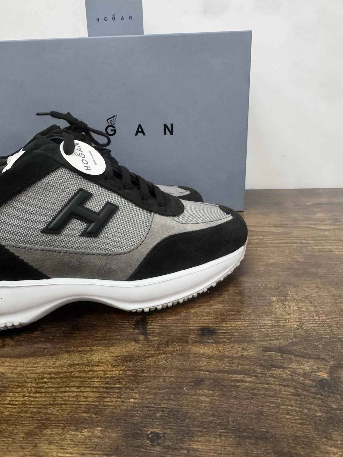 Hogan Interactive   sneaker Suede Grey Black    Luxury Hogan  Uomo 39