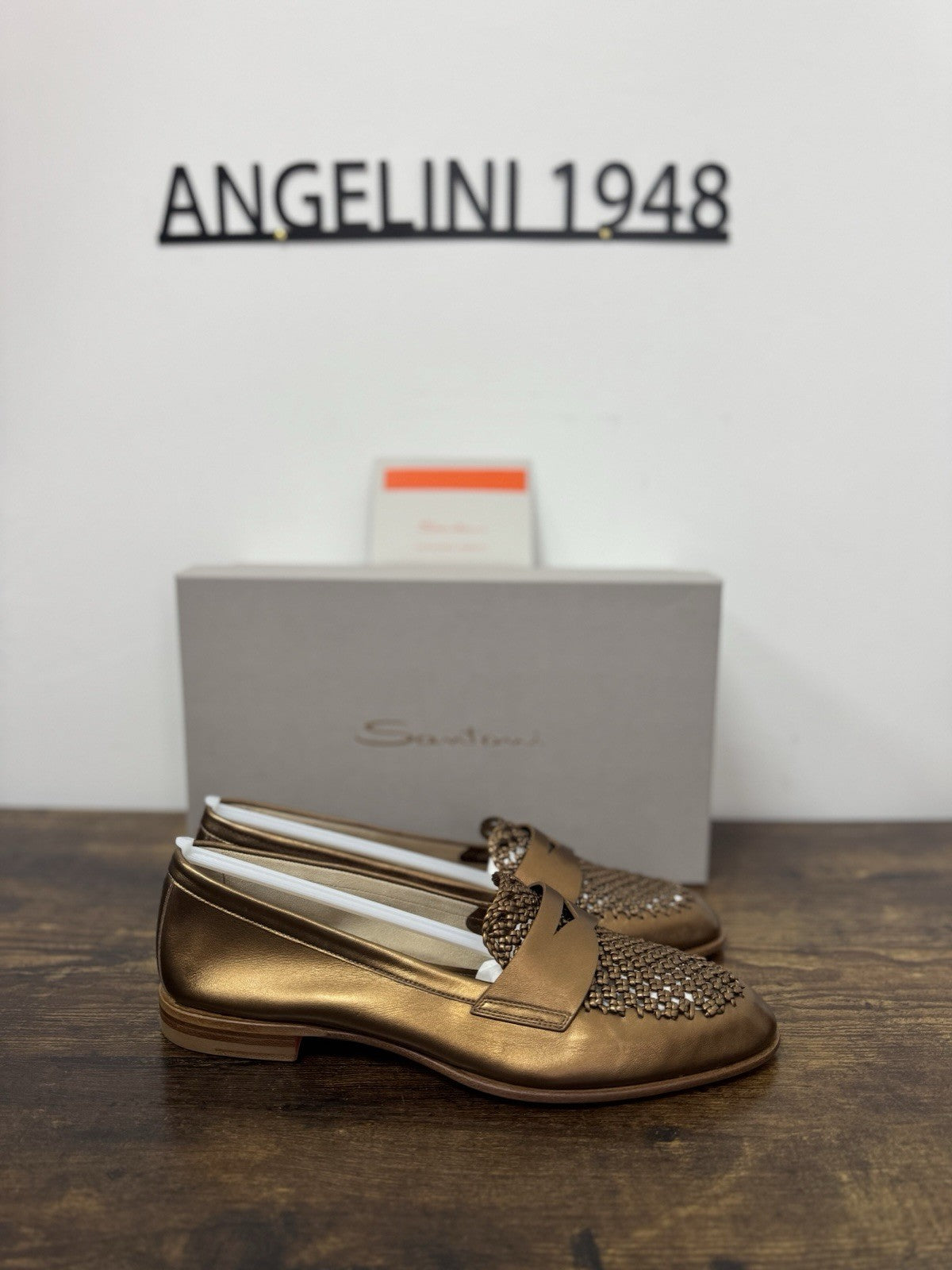 Santoni Mocassino Pelle Bronzo  Casual Luxury Santoni Scarpa Donna 41