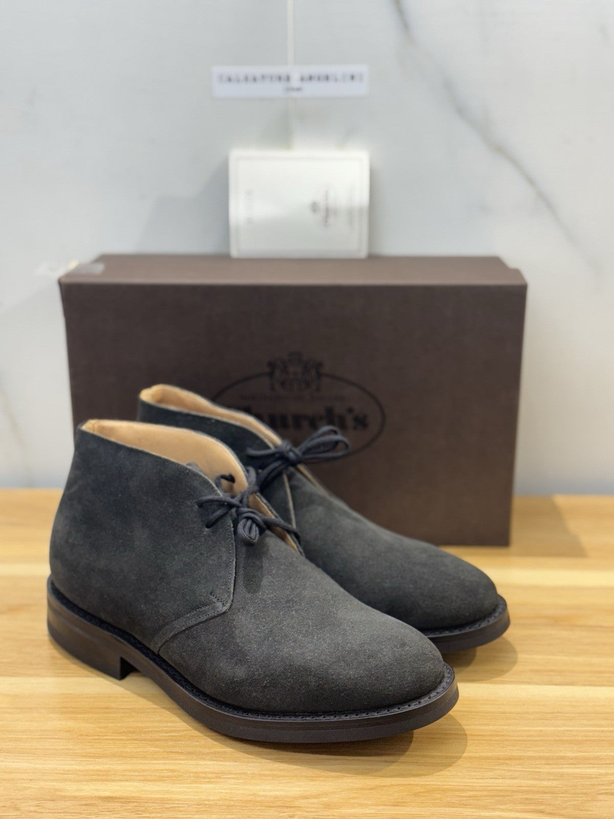 Church’s Ryder 3 81 Polacchino Suede Hematite Luxury Church’s Uomo 40.5