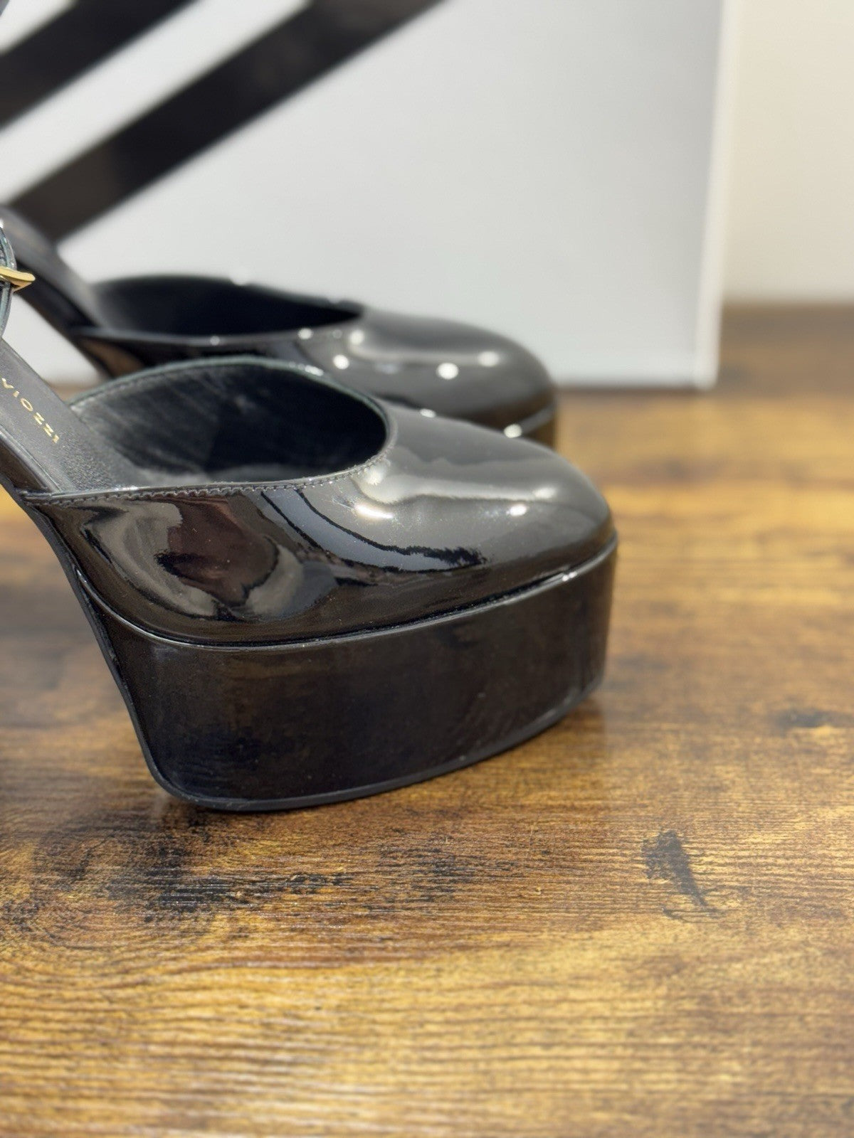 Giampaolo Viozzi Mary Jane Platform Donna  Nero Con Tacco Made  In Italy 37