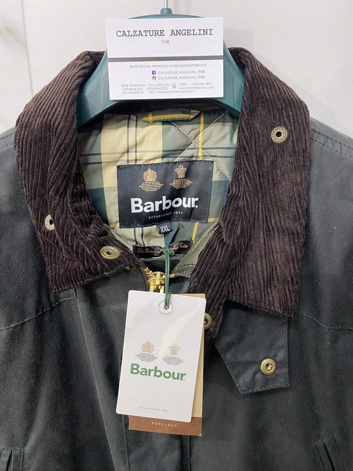 Barbour Giacca uomo Reelin Waxed cotone cerato luxury barbour men Jacket XXL